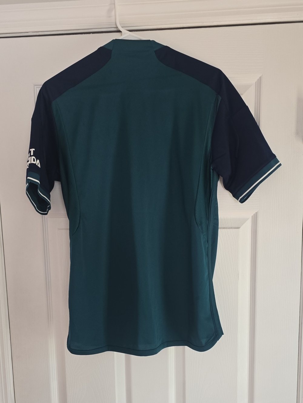 adidas Kids Arsenal Soccer Jersey Teal and Navy - Picture 9 of 10